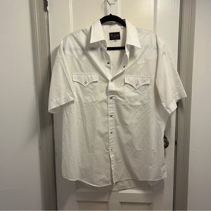 Vintage western white button down
